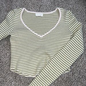 green and white striped pacsun top